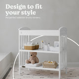 Benton white changing table style callout