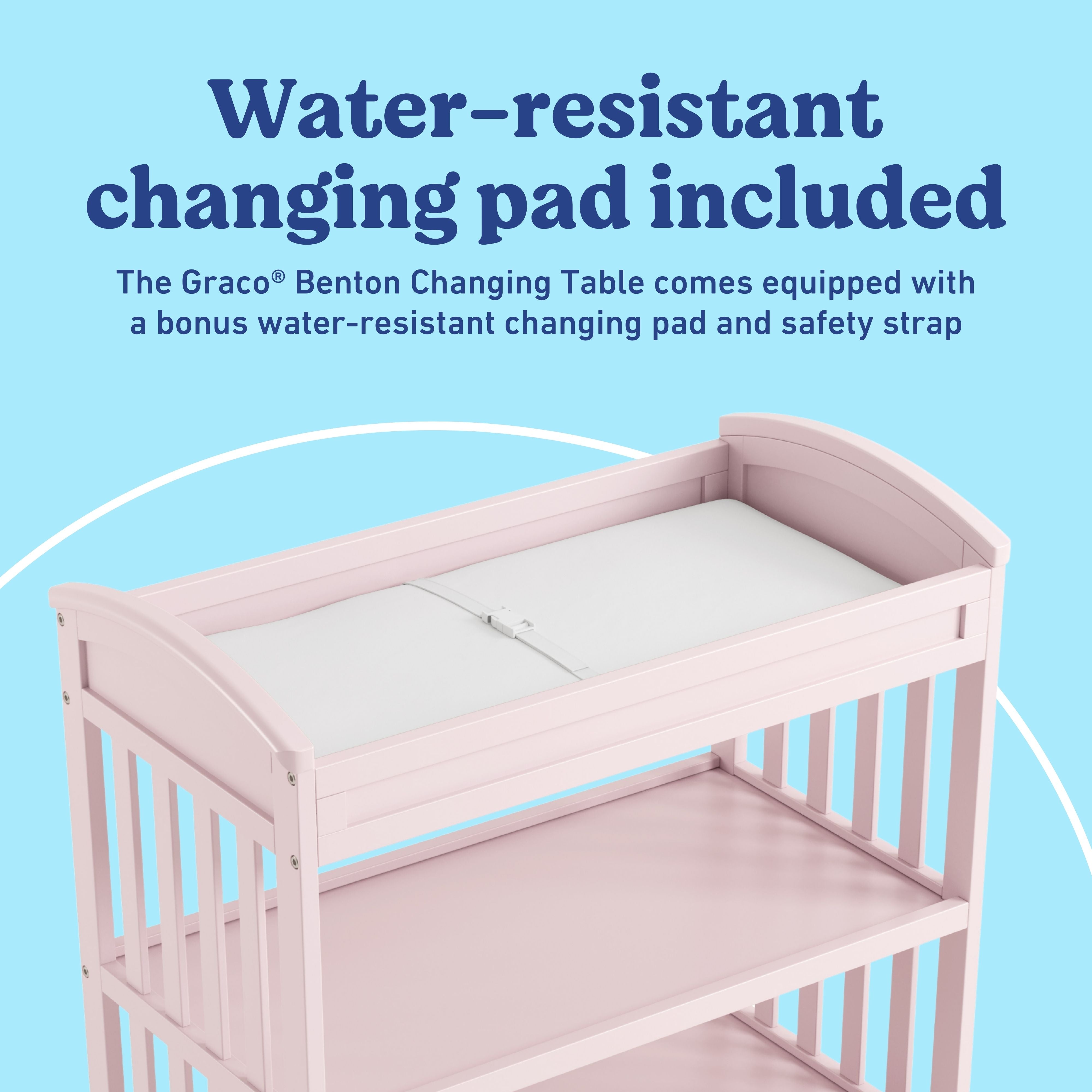 Benton blush changing table changing pad callout