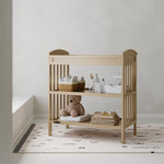 Benton driftwood changing table in a nursery