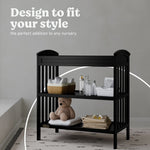 Benton black changing table style callout