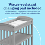 Benton pebble gray changing table changing pad callout