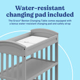 Benton pebble gray changing table changing pad callout