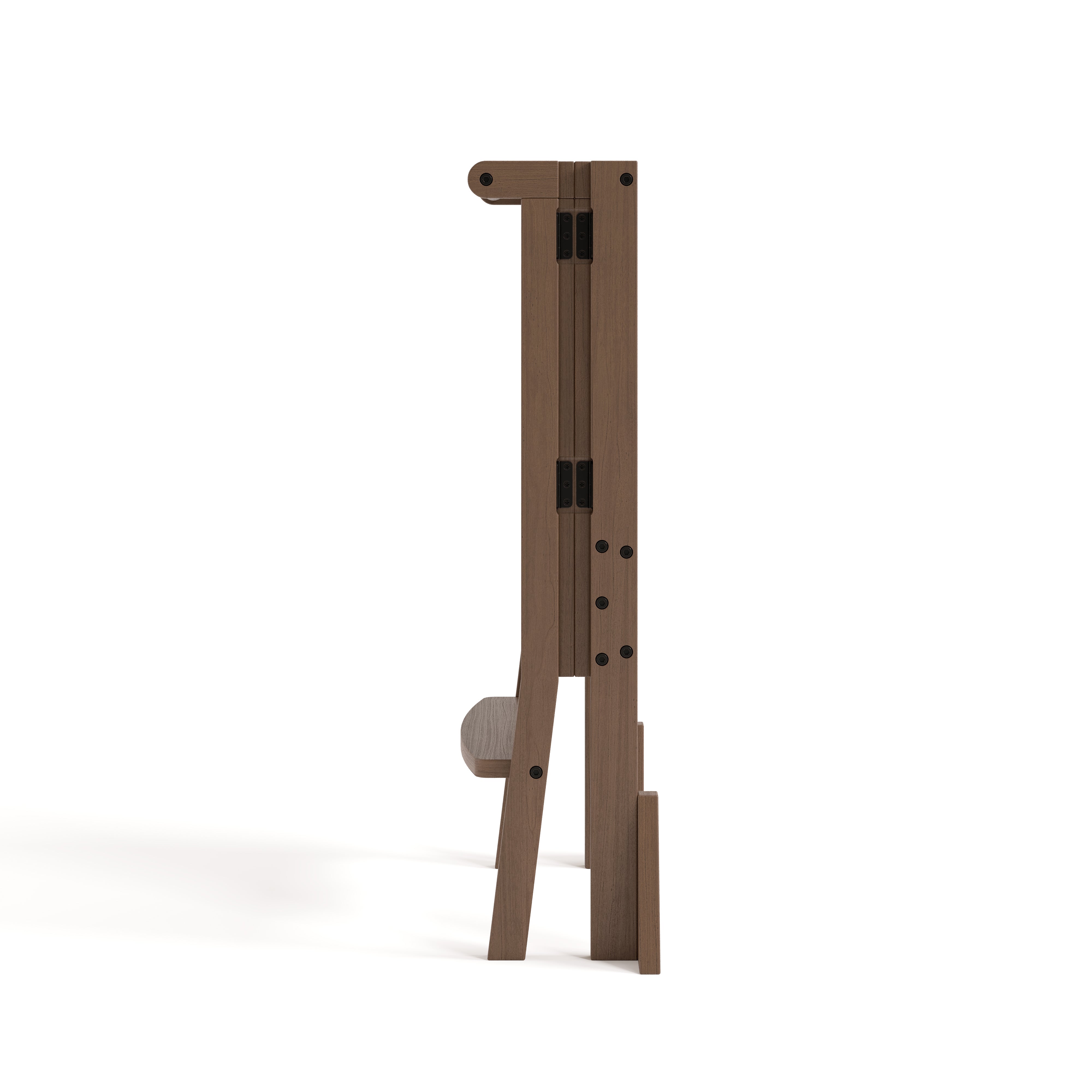 toddler hazelnut step stool folded side view