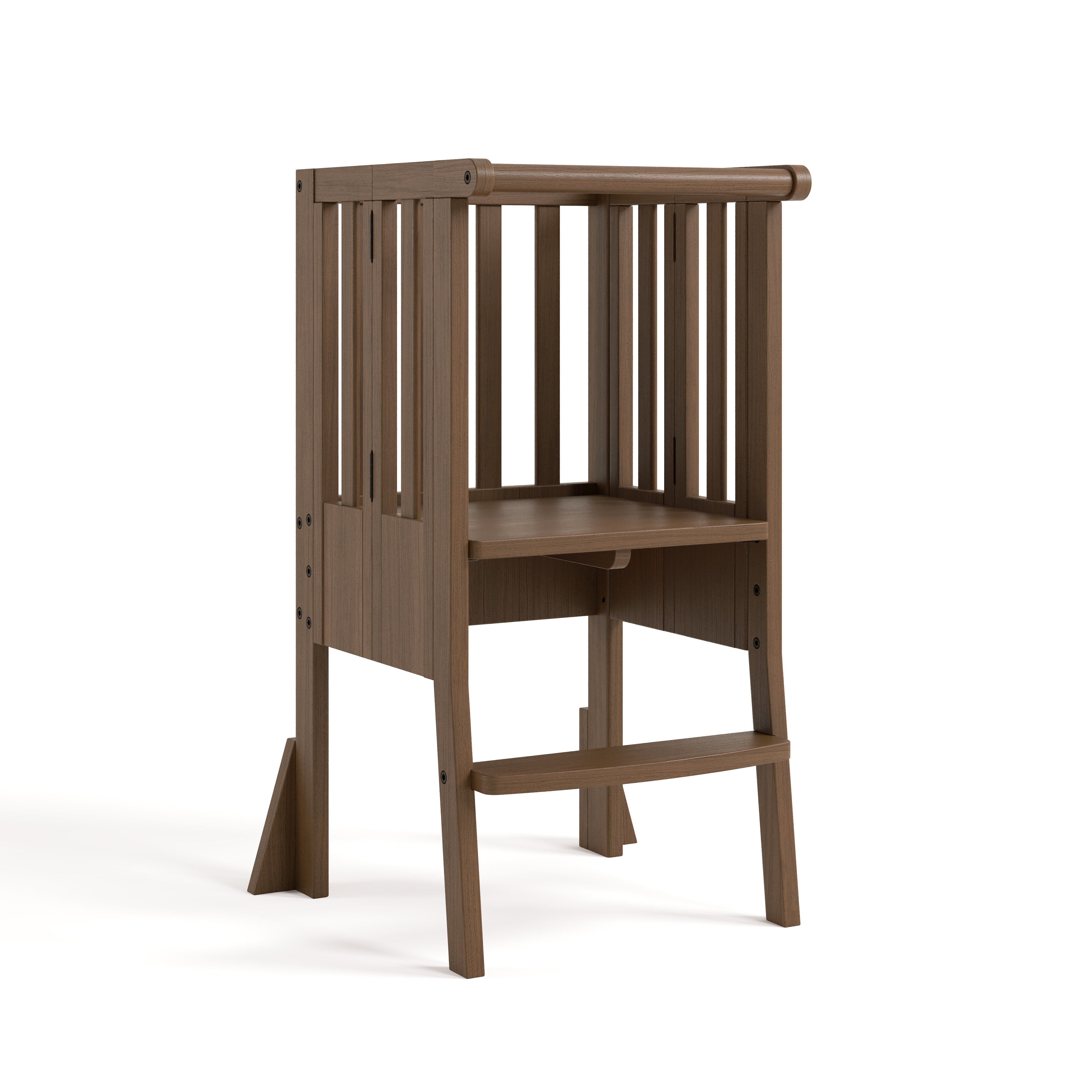 toddler hazelnut step stool angle view