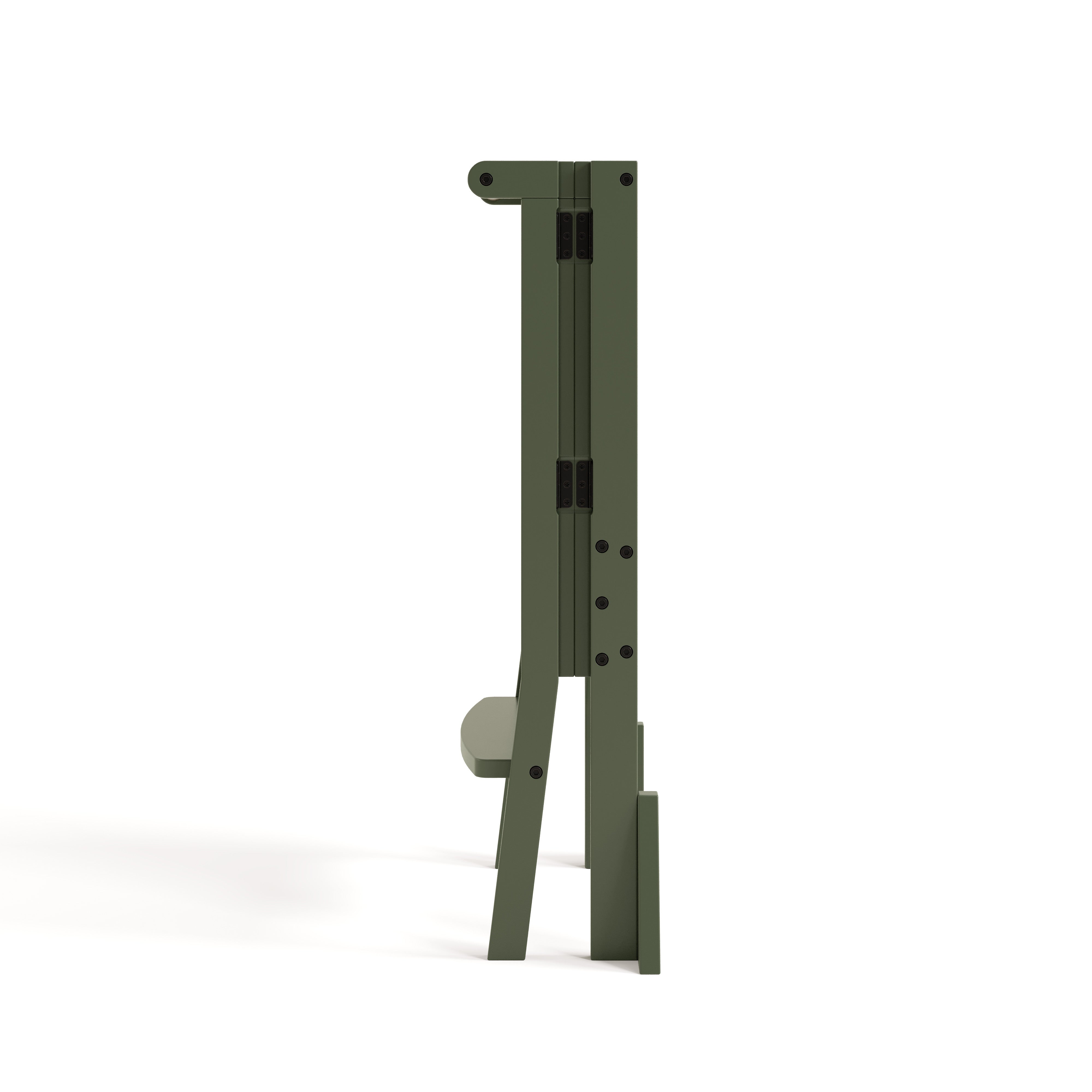 toddler olive with driftwood step stool folded side view