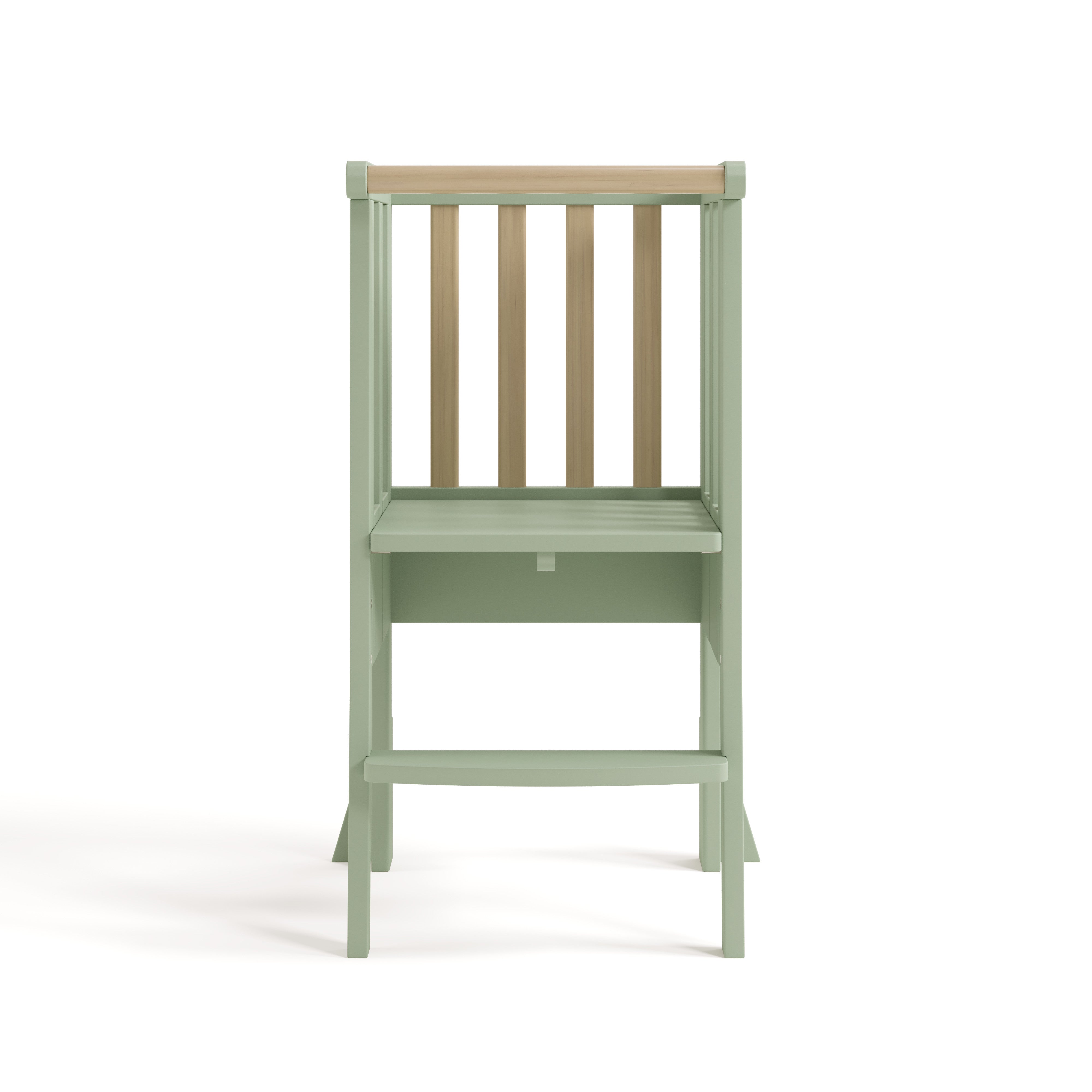 toddler sage with driftwood step stool front view