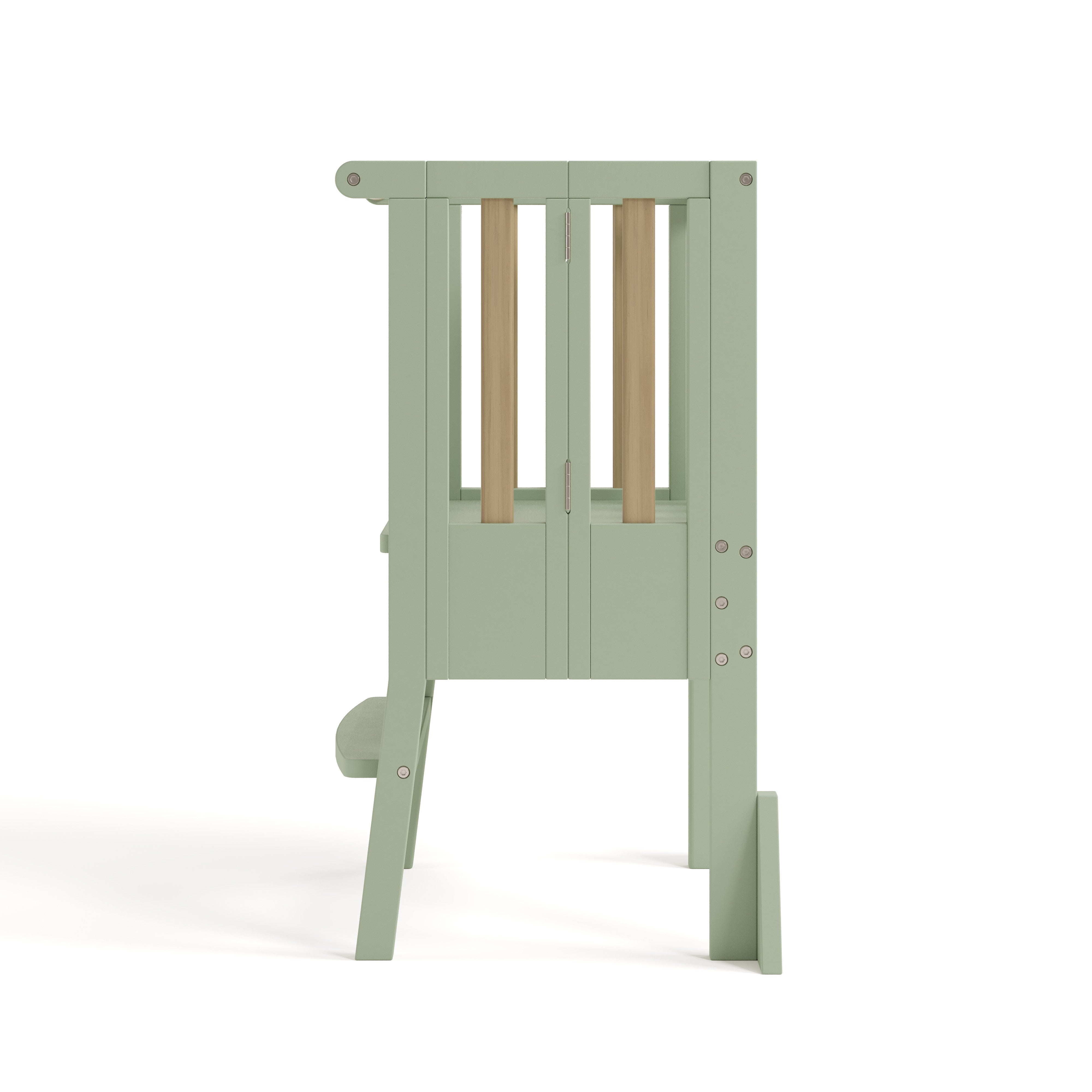 toddler sage with driftwood step stool side view