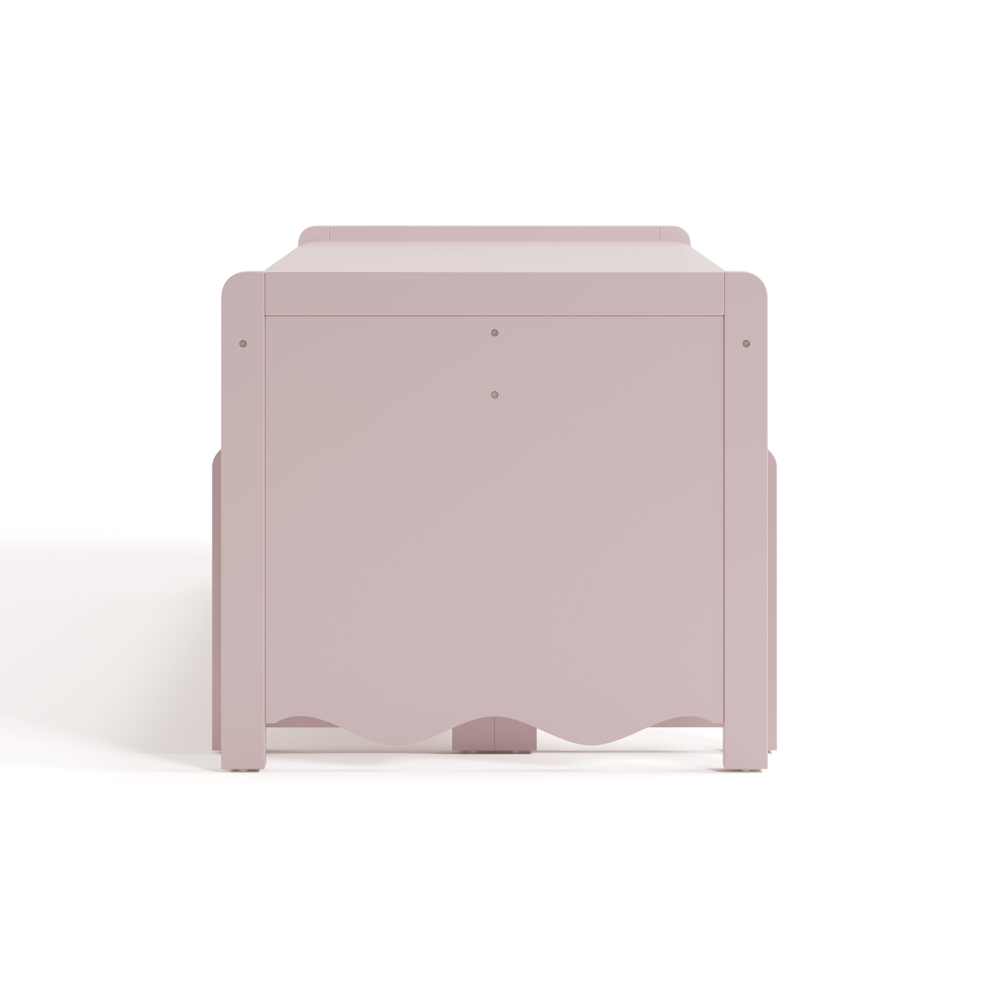Casablanca blush table and bench set side view