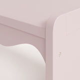 Casablanca blush table and bench set close up of wave design