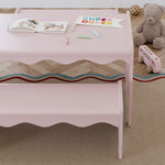 Casablanca blush table and bench set in a kids room