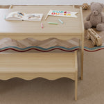 Casablanca driftwood table and bench set in a kids room