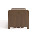 Casablanca hazelnut table and bench set side view