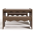 Casablanca hazelnut table and bench set front view