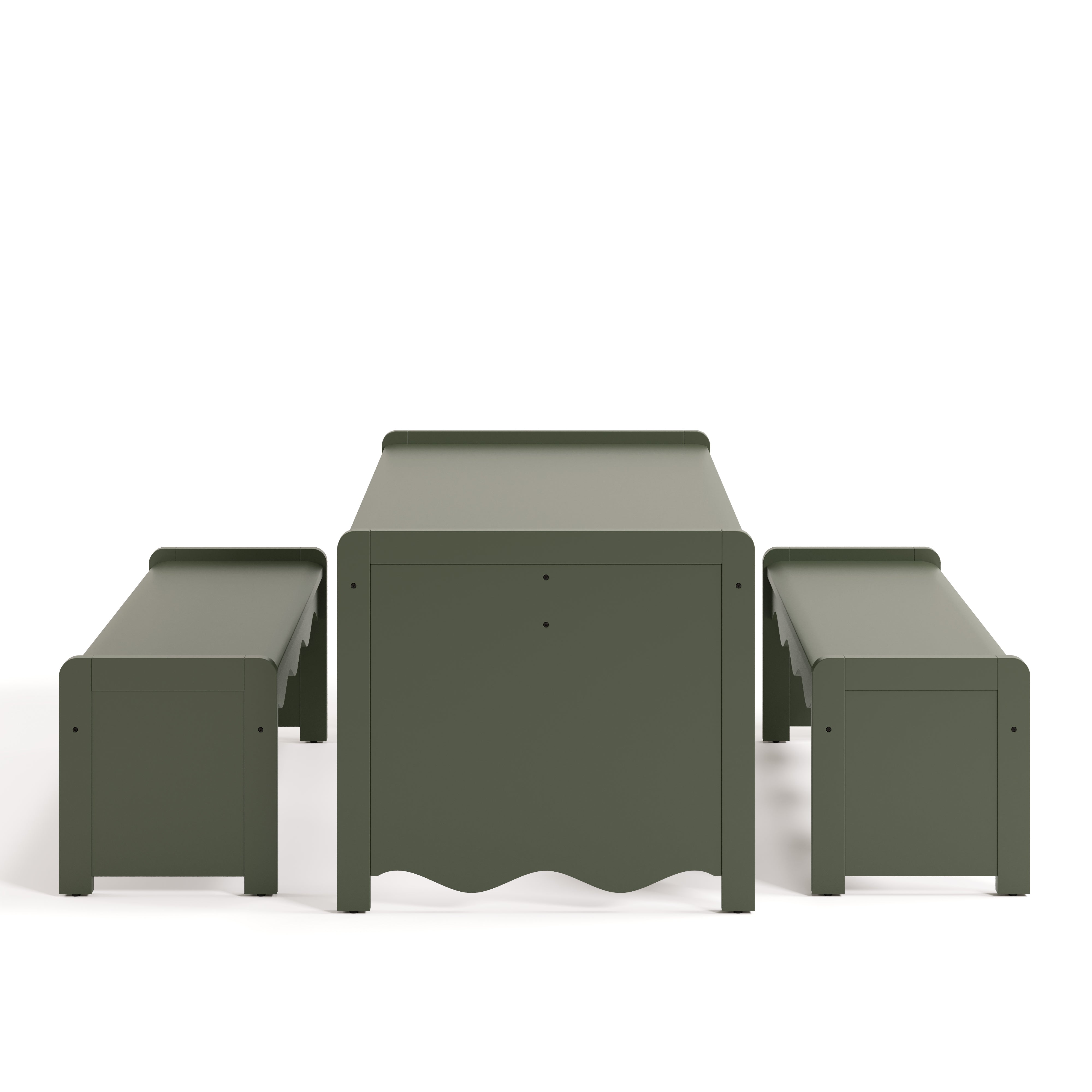 Storkcraft Casablanca Kids Activity Table and Bench Set in Olive