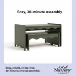 Storkcraft Casablanca Kids Activity Table and Bench Set in Olive