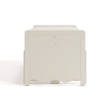 Casablanca frosted oat table and bench set side view