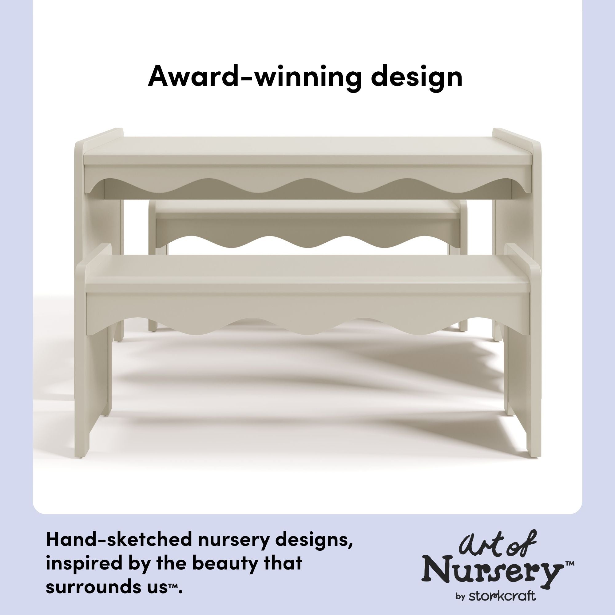 Casablanca frosted oat table and bench set style callout