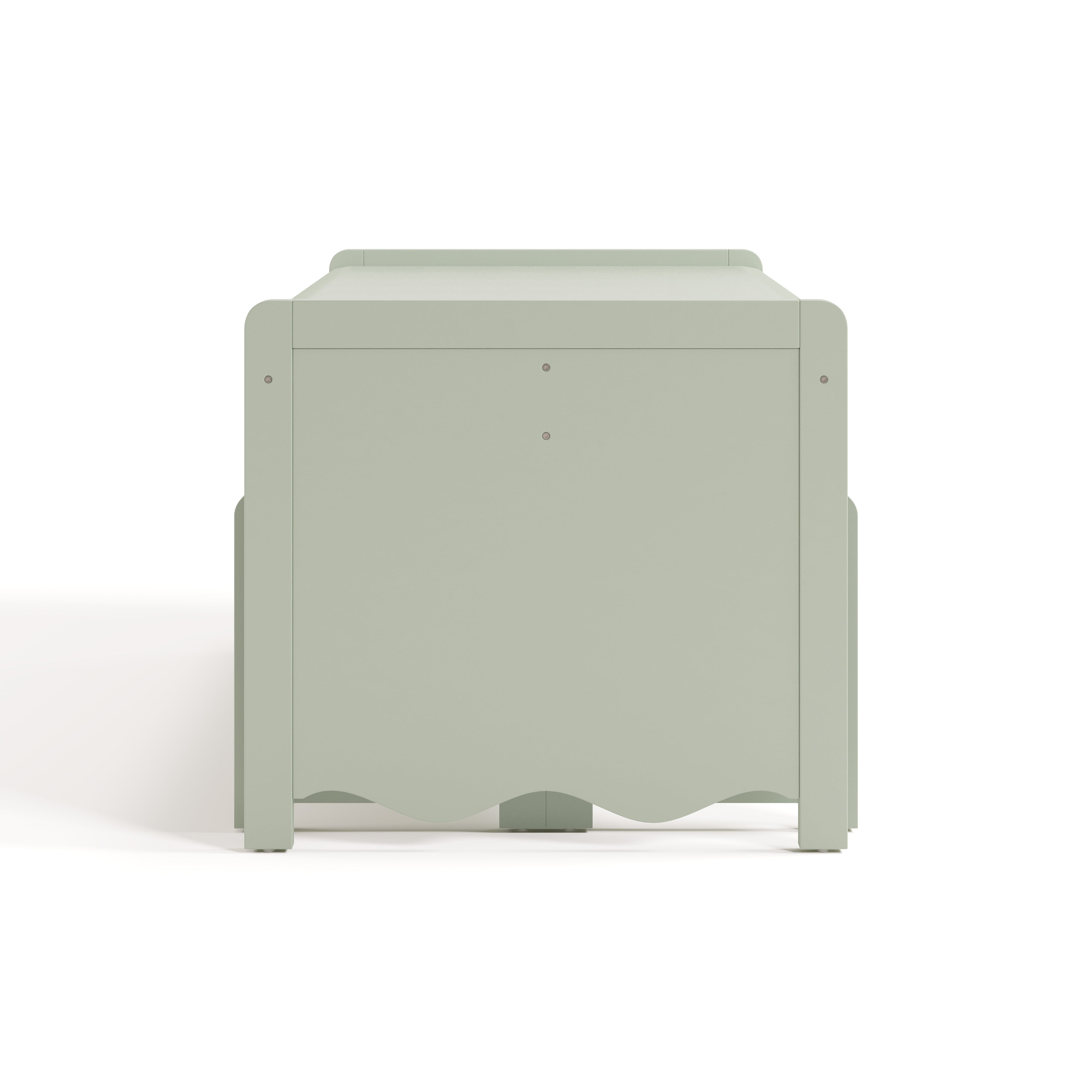 Casablanca sage table and bench set side view