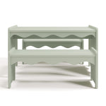 Casablanca sage table and bench set front view