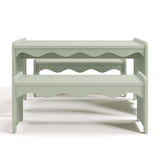 Casablanca sage table and bench set front view