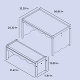 Storkcraft Casablanca Kids Activity Table and Bench Set 