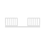 front view of white Toddler Safety Guardrail Kit with dowels