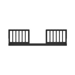 front view of black Toddler Safety Guardrail Kit with dowels