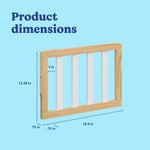 Graco toddler guardrail slats natural with white with dimensions