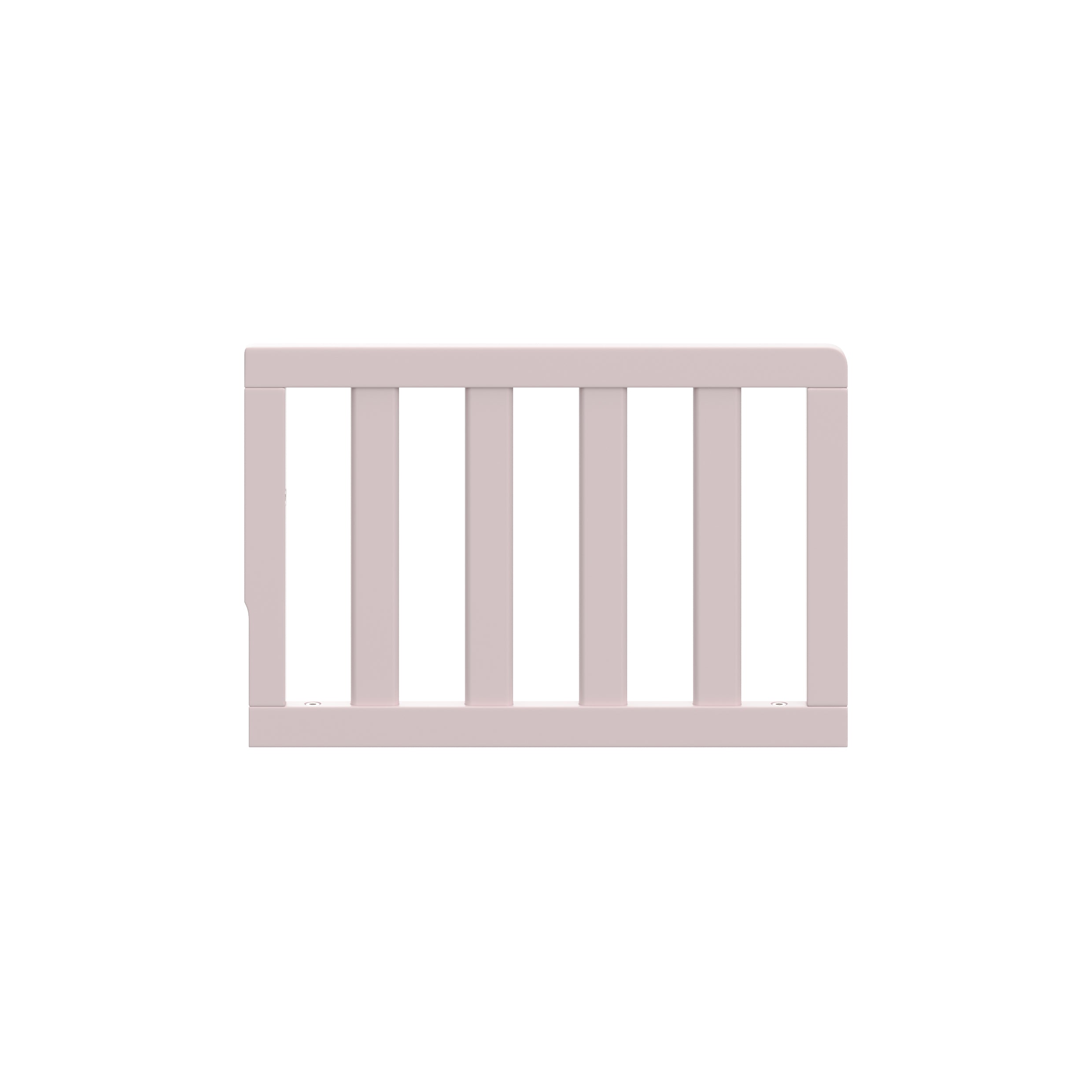 Toddler blush guardrail slats front view