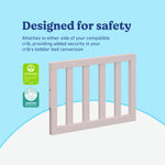 Toddler blush guardrail slats certifications