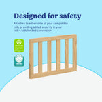Natural toddler safety guardrail slats certifications callout