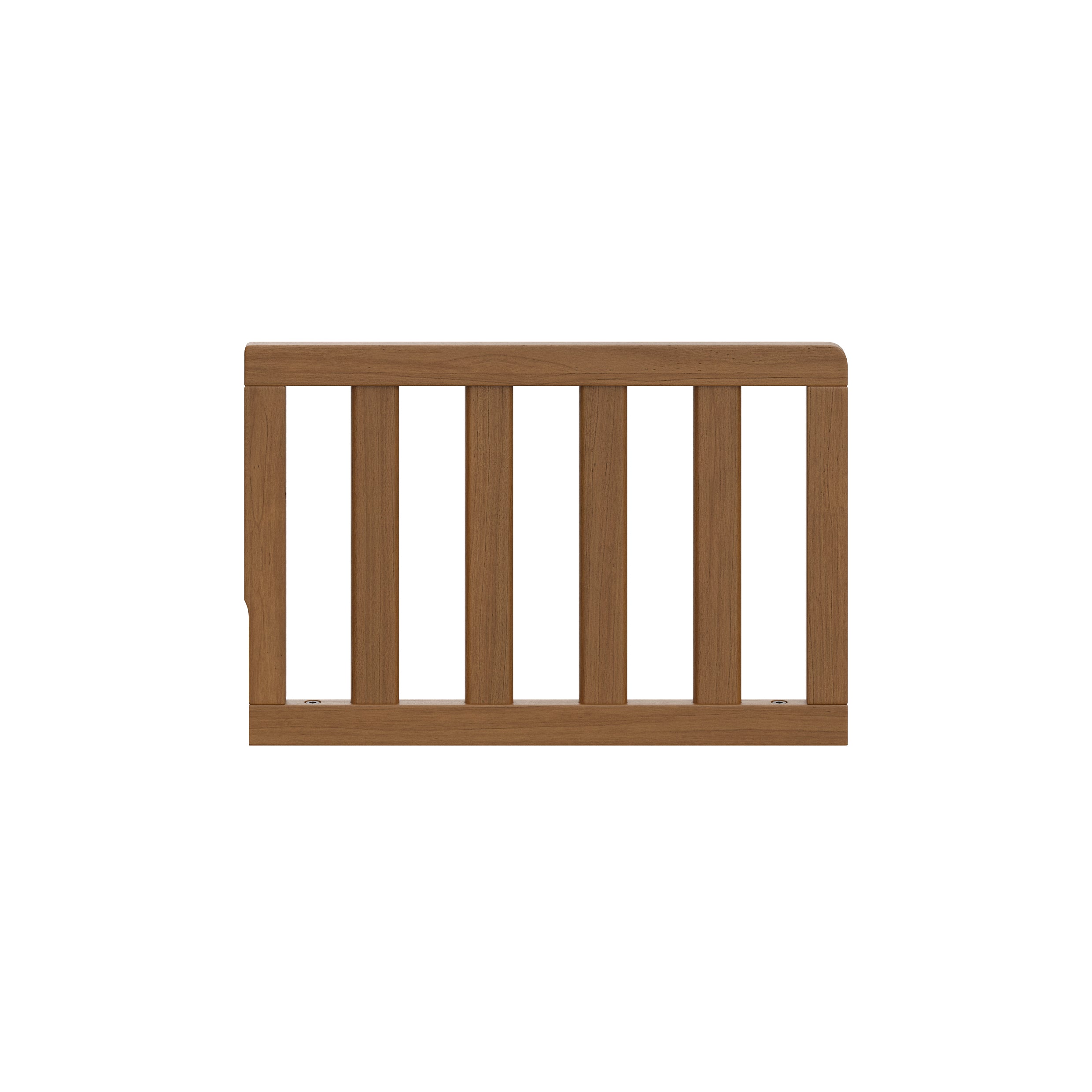 Graco toddler guardrail slats hazelnut front view