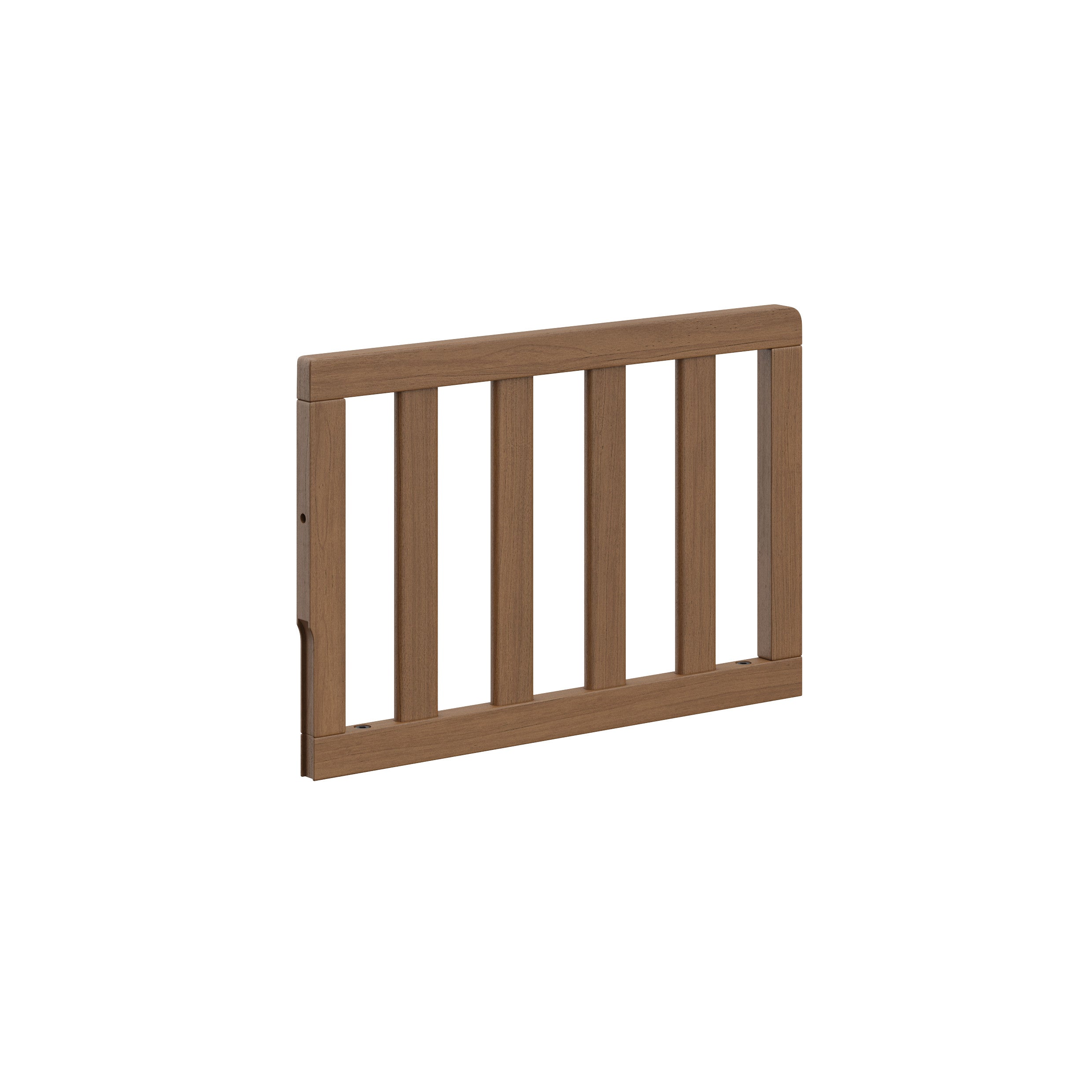 Graco toddler guardrail slats hazelnut angle view