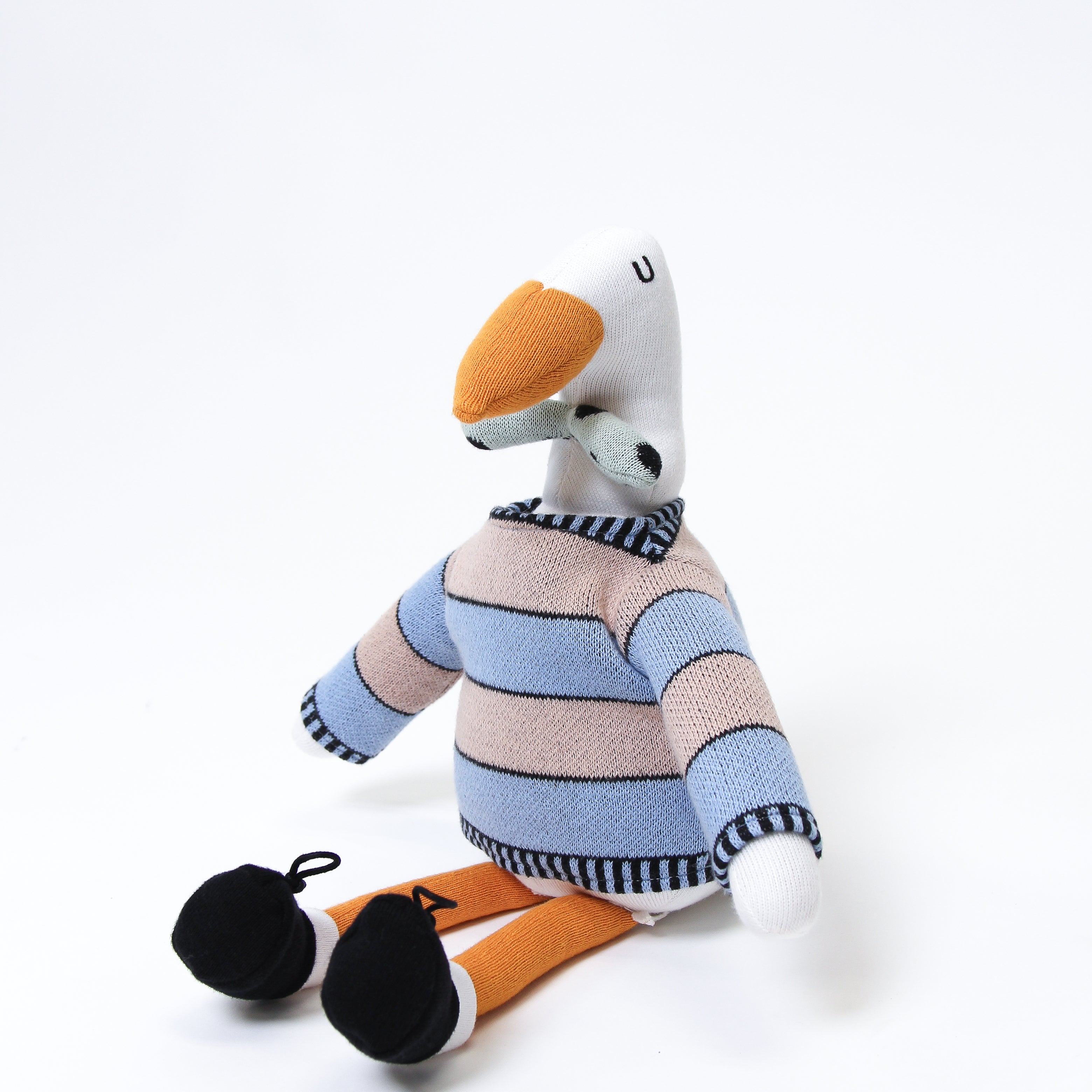AJ the Stork Plush Toy Left Angle Image