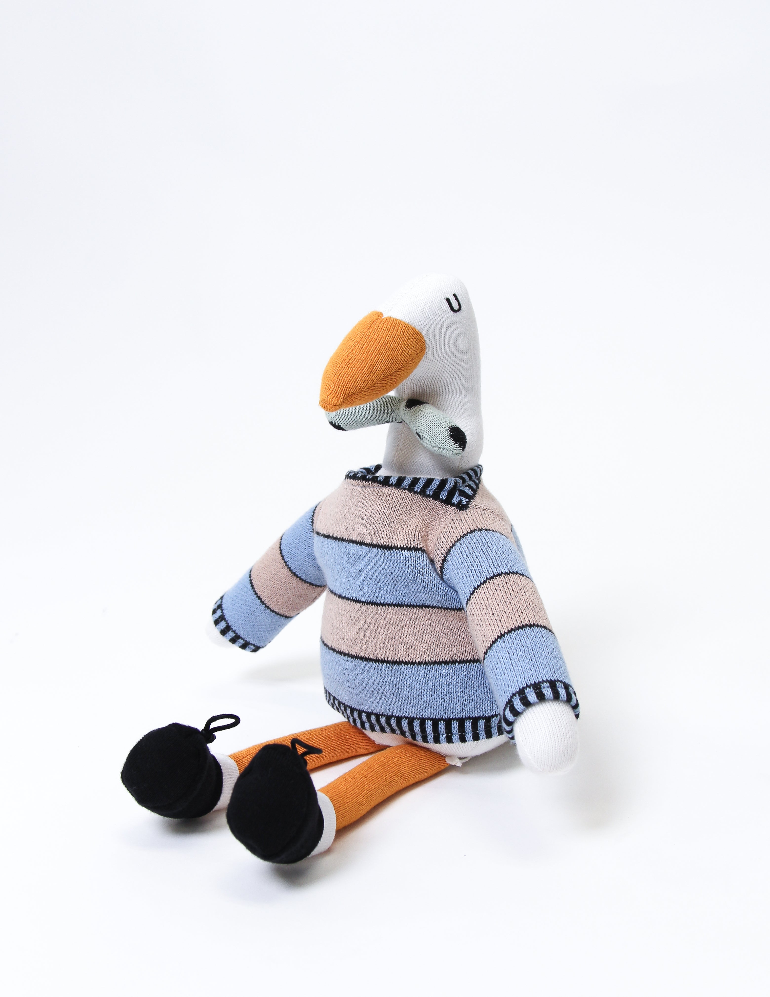 AJ the Stork Plush Toy Left Angle Image