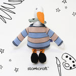 AJ the Stork Plush Toy Callout Image