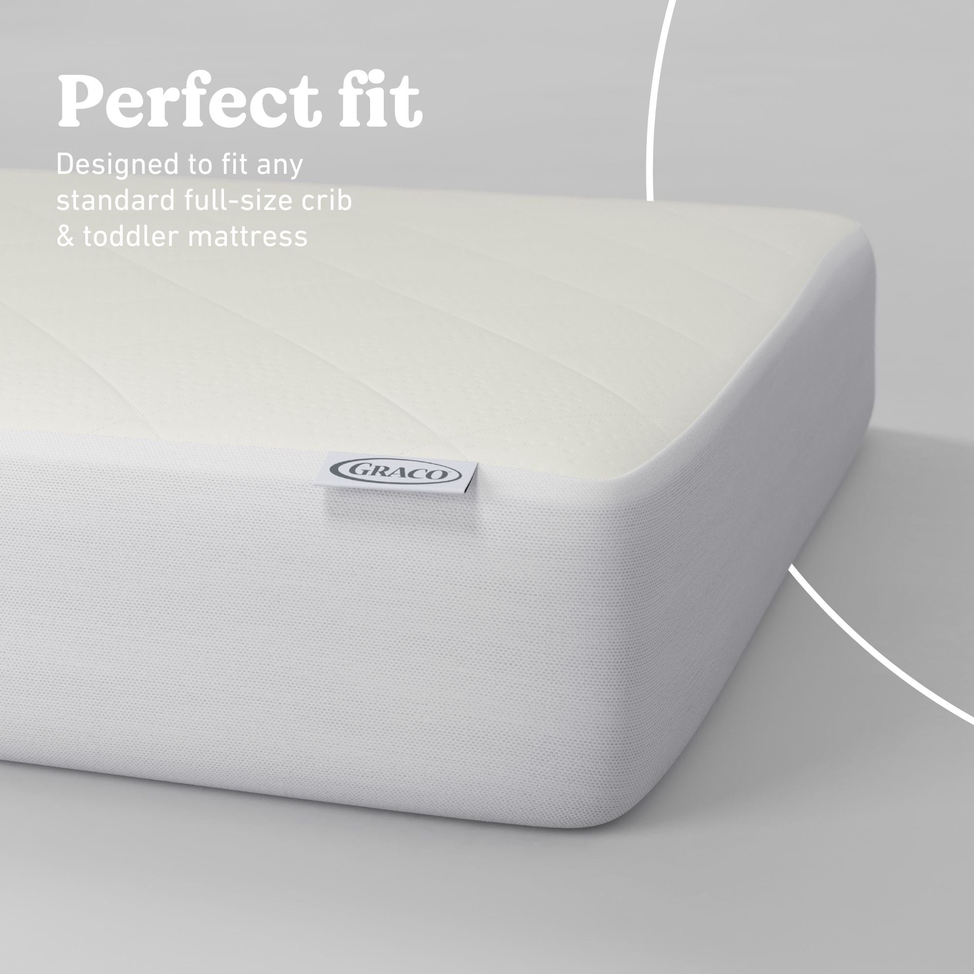 graco premium crib and toddler mattress protector standard fit callout