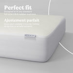 Premium crib and toddler mattress protector fit callout
