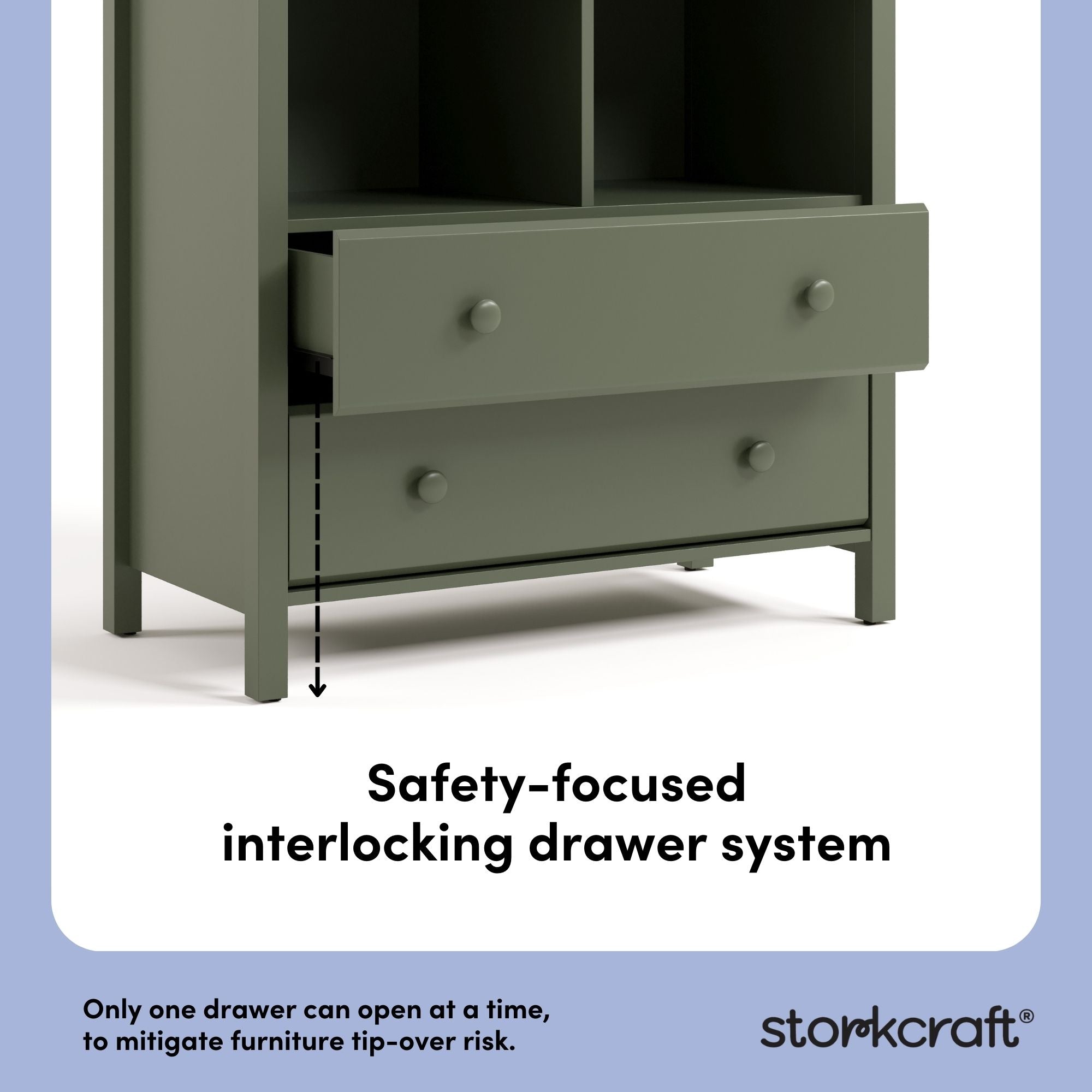 alpine olive 2 drawer changing chest interlocking drawer callout