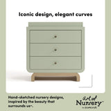 Santorini sage with driftwood 3 drawer chest with changing topper style callout