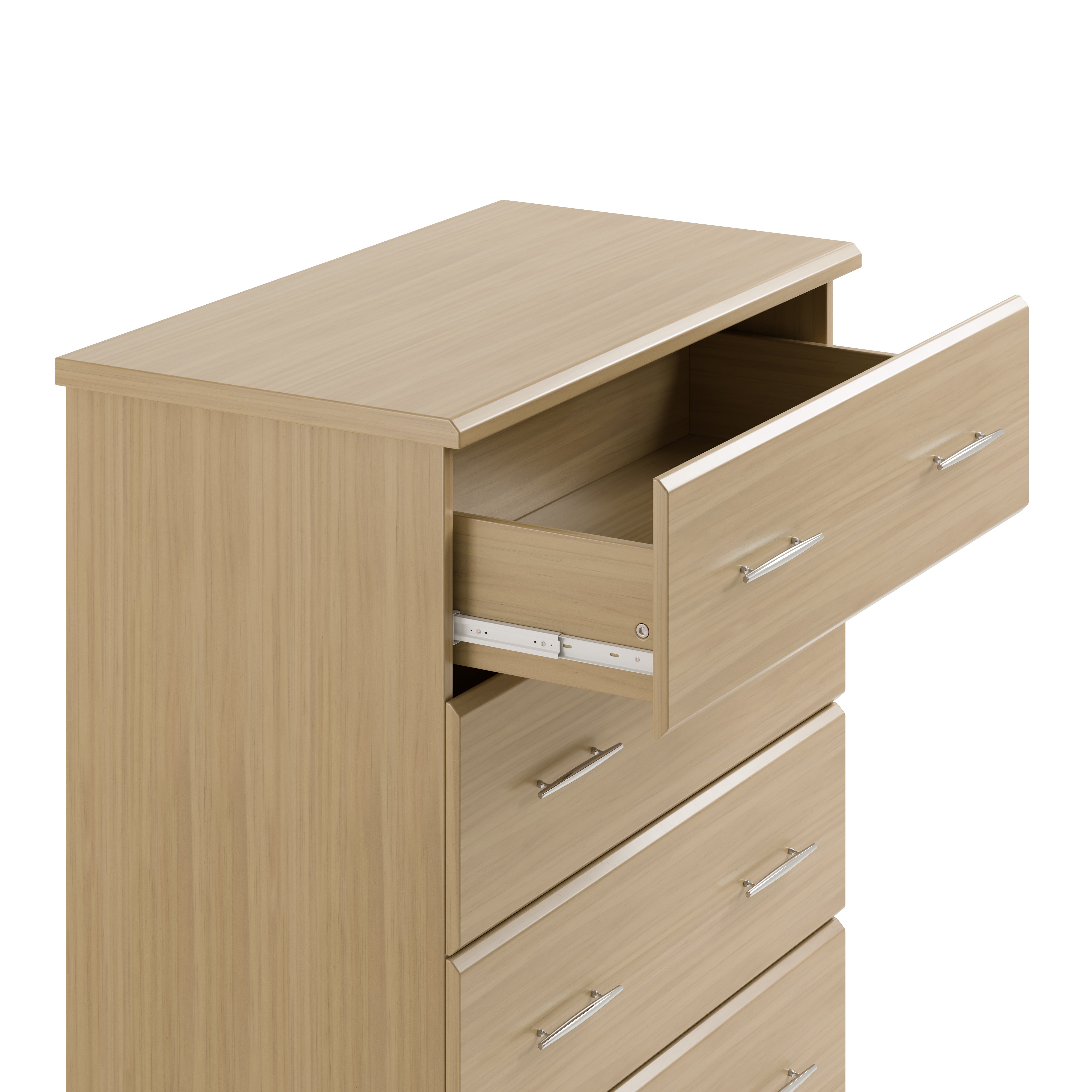Brookside driftwood 4 drawer dresser close up of top drawer open