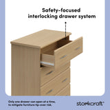 Brookside driftwood 4 drawer dresser interlocking drawers callout