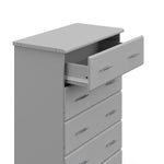 Pebble gray 4 drawer chest with open drawer