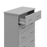 Pebble gray 4 drawer chest with open drawer