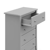 Pebble gray 4 drawer chest with open drawer