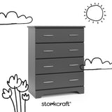 Brookside gray 4 drawer dresser with black doodles overlaid on image