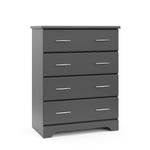 Brookside gray 4 drawer dresser angle view