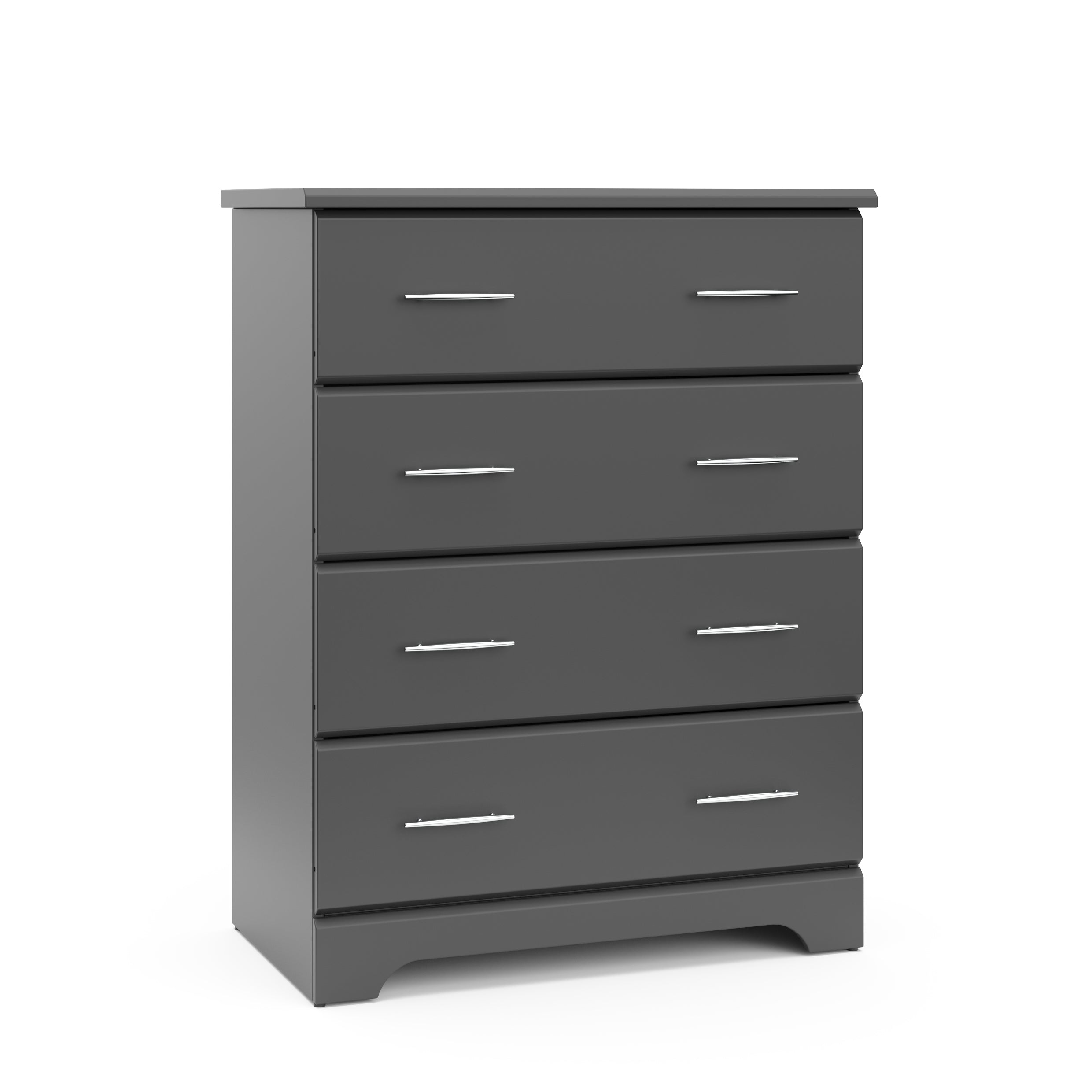 Brookside gray 4 drawer dresser angle view