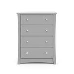Front view of Pebble gray 4 drawer chest