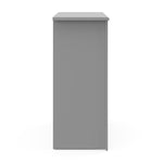 Side view of Pebble gray 4 drawer chest